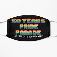 Get my art printed on awesome products. Support me at Redbubble #RBandME: https://www.redbubble.com/i/mask/50-YEARS-PRIDE-PARADE-by-miss-Flower/49971057.9G0D8?asc=u