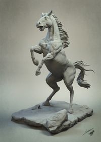 ArtStation - Frightened horse v2, gael kerchenbaum