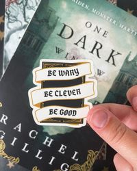 "✦ Description ✦ Originally designed and officially licensed The Shepherd King series (One Dark Window + Two Twisted Crowns) by Rachel Gillig inspired bookish sticker! Featuring the quote \"Be Wary, Be Clever, Be Good\" surrounding a providence card. ✦ Quick Info ✦ ✧ Materials: Matte, vinyl, waterproof ✧ Size: 2 by 2 Inches ✧ Packaging: Shipped in a bubble mailer with a protective sleeve"