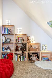 Adorable reading and play room for kids: create a darling nook anywhere in your house with books, maps, pillows, poufs, and more | maisondepax.com