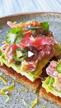 Carolina Gelen on Instagram: "MISO TUNA APPETIZER - an oldie but goldie, a quick, yet complex app you can make for your guests in less than 20 minutes. It’s salty, crunchy, rich and all the good things. Grab the full recipe from my website #tuna #tunasalad #ahituna #appetizers #appetizer #satisfying #cookingvideos #cookingvideo #asmr #asmrfood #thanksgiving"