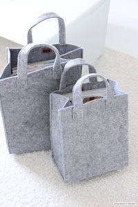 felt bags...these are absolutely gorgeous when you cover around them with recycled jeans and embroidery!!! A good sturdy bag.