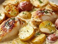 Chicken & Potatoes with Dijon Cream Sauce – A One-Pan, Flavor-Packed Dinner with a Luxuriously Cream - NewsBreak