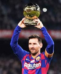 Lionel Messi is an Argentine professional footballer who plays as a forward and captains both Spanish club Barcelona and the Argentina national team. Widely regarded as one of the greatest players of all time, Messi has won a record six Ballon d'Or awards (April 2020) -- Wikipedia