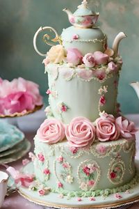 Having an Afternoon tea wedding? This tea party themed cake is perfect!