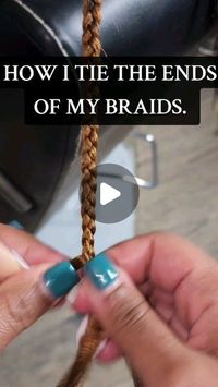 I do this to the ends when i am curling them. If yhey were going to be straight ends i would braids all the way down and there wouldn't b... | Instagram