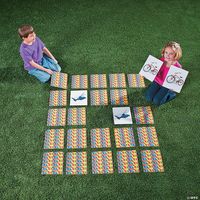 This oversized matching game for kids is big fun! A great addition to your outdoor games, turn all the colorful cards upside down and let young learners flip ...