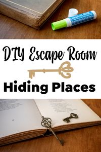 If you’re creating your own escape room, you’ll probably be hiding clues around the room. The trickier your clues are hidden, the harder the room will be. Here are some DIY escape room ideas to get you thinking about hiding places for your own escape room! #familygamenight