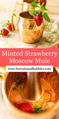 Make your patio nights even more refreshing with this strawberry mint Moscow mule! Sweet, fruity and a touch spicy, this fresh strawberry-mint cocktail packs a punch of flavor that everyone is sure to love. Plus, this classic vodka cocktail requires only a handful of ingredients and a few minutes to put together, making it perfect for entertaining.