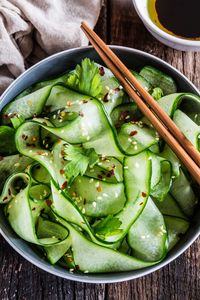 Thai Cucumber Salad with Sesame Ginger Dressing - Olivia's Cuisine