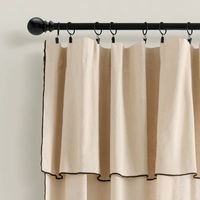 Lush Modern Faux Linen Cotton Blend Semi Sheer Curtain Pair & Reviews | Wayfair