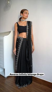 Black Saree   • Party outfit idea  • Minimal jewellery