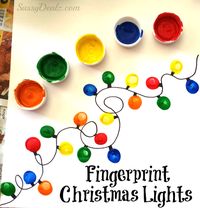 Fingerprint Christmas Light Craft For Kids (DIY Christmas Card Idea!) - Crafty Morning