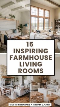 Explore 15 modern farmhouse living room ideas that will give your home a fresh new look! From modern farmhouse living room inspiration to farmhouse living room decorating ideas, these tips will help you achieve the perfect blend of styles. Save this pin or click through to explore more!