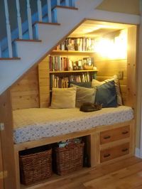 Reading Nook Under Stairs