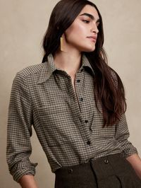 Alys Slim Flannel Shirt | Banana Republic