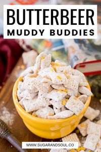 Harry Potter Butterbeer Muddy Buddies | Sugar and Soul