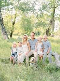 family photo outfit inspiration blues and greys and light neutrals