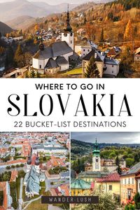 The best places to visit in Slovakia, from cities and towns to castles and national parks. Slovakia travel | Slovakia itinerary | Slovakia castles | Bohinj Castle | Bratislava | Beautiful Slovakia | High Tatras | Slovakia travel nature