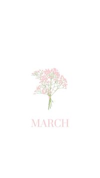 Month Background - March Calendar - March 2024 - Phone wallpaper - Inspiration - Calendar Inspo - Digital Calendar - Planning