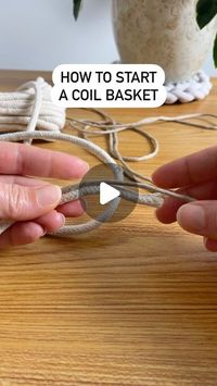 3,660 likes, 48 comments - macremebycre on January 16, 2024: "Here’s one way to start a coil basket! #coilbasket #basketmaking #basketweaving #diyhomedecor #handmade #diycrafts #craftersgonnacraft".