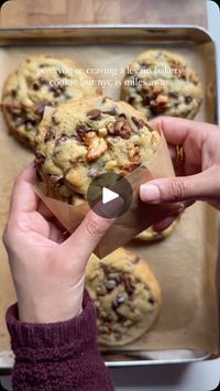 149K views · 3.6K reactions | Levain Chocolate Walnut Cookie 🍪 

Yield:Approximately 8-10 large cookies

Ingredients:

2 1/4 cups (285g) all-purpose flour
1 ½ teaspoons baking powder
1 teaspoon baking soda
1 teaspoon cornstarch
3/4 cup (150g) dark brown sugar
1/4 cup (50g) granulated sugar
2 cold eggs
2 teaspoons vanilla extract
1 cup (225g) unsalted butter, slightly softened
Pinch of salt
2 cups (250g) semi-sweet chocolate chips
1 1/2 cups (190g) roasted walnuts, chopped

Instructions:

1. Preheat the oven to 350°F (180°C). Line a baking sheet with parchment paper.
2. In a medium bowl, whisk together flour, baking powder, baking soda, and cornstarch. Set aside.
3. In a large bowl, use an electric mixer to cream together brown sugar, granulated sugar, and butter until light and fluffy.
4.