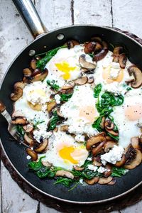 Mushroom & Spinach Breakfast Skillet | I Will Not Eat Oysters