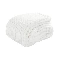 This style is always trending and for good reason! You'll want to spend every moment curled up in the lavish comfort and rich softness of this chunky knit throw. This plush blanket styles beautifully on its own but also goes well in many design themes. Birch Lane™ Color: White, Size: 40" W x 50" L Birch Lane™ Ottavina Ultra Soft Cozy Throw - Blankets & Throws in White | Size 40" W x 50" L