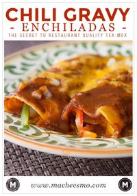 Have you ever thought that your homemade enchiladas are good, but just not quite as great as an authentic restaurant makes? The secret is in the gravy. It's a very spicy, smooth sauce that bakes up perfectly on enchiladas. Try it and never look back!