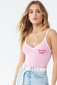 Cherry Baby Graphic Bodysuit | Forever 21