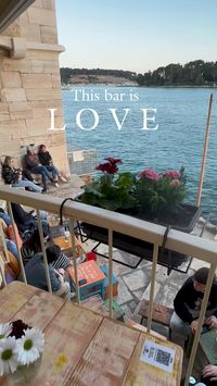 Listen to the waves and enjoy sunset at the very pretty Bar Mediterraneo in the old town of Rovinj, Croatia  Rovinj | Istrien | Kroatien | bars | Istria | Croatia | Istra | bar design