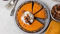 Pumpkin pie is a seasonal favorite that no one can live without. With a Medjool date crust, it's near irresistible.