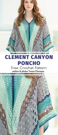 Clement Canyon Poncho Free Crochet Pattern