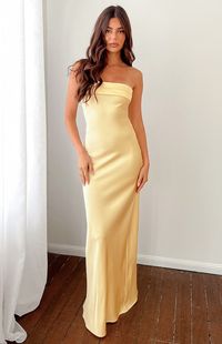 Maiah Yellow Maxi Dress – Beginning Boutique US