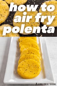 Air Fryer Polenta is full of many different flavors. Cooking polenta in the air fryer is the perfect way to make a simple side dish. You'll love the ease of this air fried polenta.