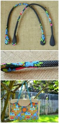 I love this tutorial for how to make your own padded bag straps or handles.  I had no idea they were this easy.  The rounded ends on these are nicely finished, just perfect for sewing onto your favorite bag.  One of teh best bag handles sewing tutorials.