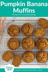 These Pumpkin Banana Muffins have the classic flavors of pumpkin muffins and banana muffins combined, which makes it extra yummy. It's perfect for cozy fall baking and the muffins store well, too!