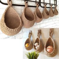 Hanging Wall Vegetable Fruit Baskets, Jute Hanging Basket, Wall Planters, Teardrop Hanging Basket, Kitchen Hanging Storage, Farm House Basket, by Aousthop - Walmart.com