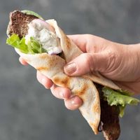 Gryo Wrap Sandwich with Tzatziki Sauce (Paleo, AIP)