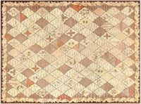 Trellis Antique American Hooked Rug, Nazmiyal