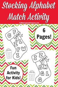 Make ABC practice fun with this free printable Christmas stocking alphabet math busy bag!