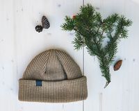 Olive Flyfisher Beanie made of Organic Merino Wool. Shop ecological and ethical here!