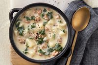 Creamy Italian Sausage and Kale Soup - My Food and Family