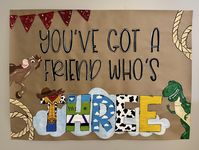 Toy Story Birthday Banner, Woody, Buzz Lightyear, Painted Banner, Kraft Paper Banner, Custom Hand Painted, Party Sign - Etsy