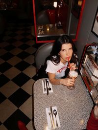 #retro #cherry#milkshake#photoshoot #dinero #lanadelrey