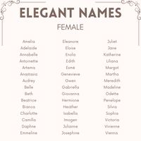 Elegant girl names