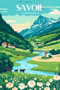 Affiche Savoie - Poster vintage de Savoie