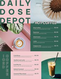 Brighten your coffee shop's vibe with a chic and modern menu design that blends stylish typography and vibrant visuals. Ideal for showcasing hot and iced coffee selections, it captivates viewers with its fresh layout and aesthetic charm. Perfect for businesses aiming to make a lasting impression on their customers.
__
#kittl #kittldesign #kittlai #menus #illustration #graphicdesign #designtool #vectordesign #designinspiration