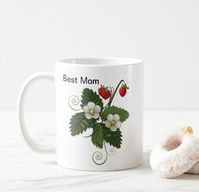 Your mom can curl up on the couch with her morning coffee this Christmas with a new coffee mug. This classic white ceramic coffee mug with white roses and strawberries on it is a great find. Add this to your Christmas list under gifts for mom. #giftsformom #giftideas #coffeemugs #christmasgiftsformom #gifts