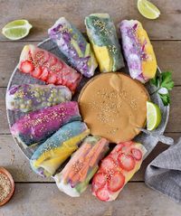 Vegan Rainbow Spring Rolls 15 Vegan Foods To Bring To A Non-Vegan Party